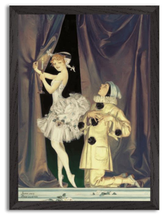 Pierrot and Columbine (1915) by F.X. Leyendecker