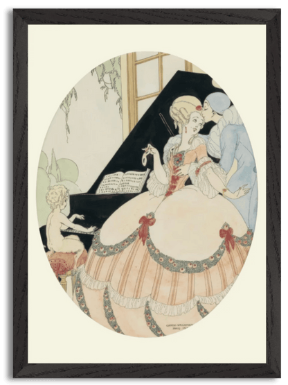 Pierrot with Chanteuse and Satyr (1918) by Gerda Wegener