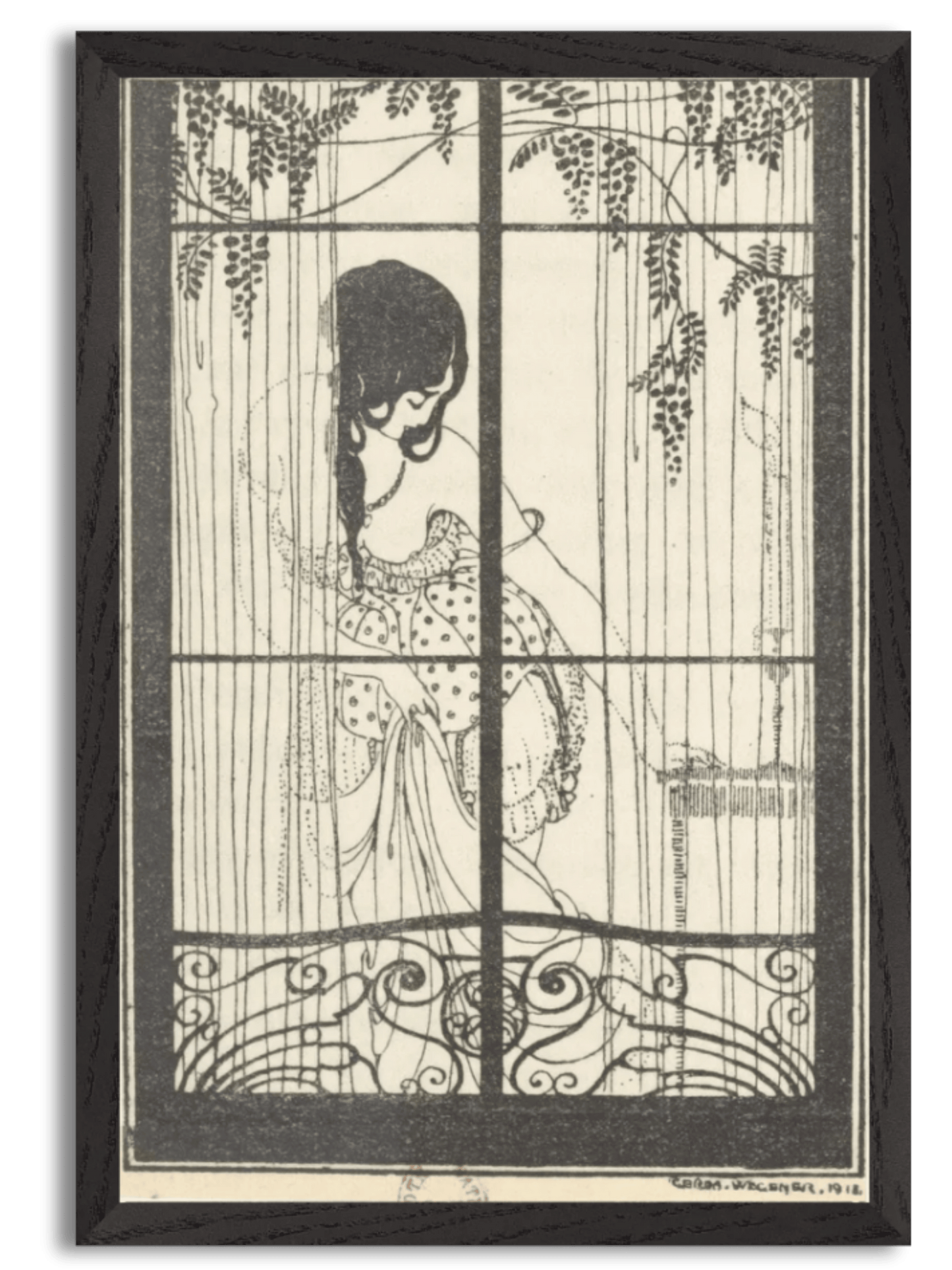 Ses rideaux de tulle (1918) by Gerda Wegener