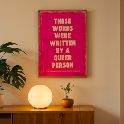 Welcome to a Queer World (Pink) by Jordan