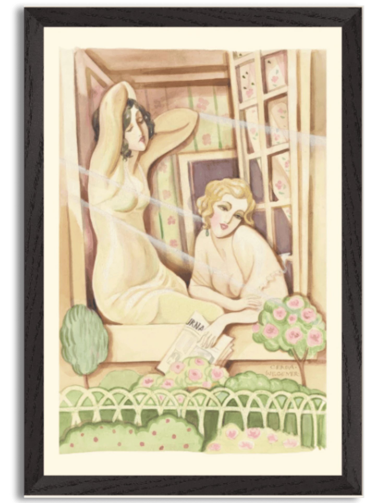 Two Women in a Window (1920) by Gerda Wegener