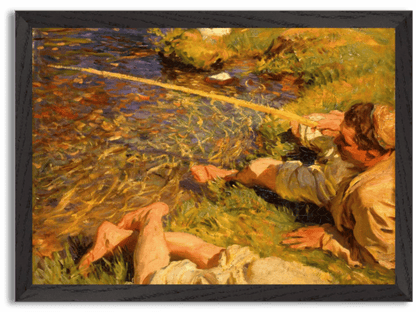Val d'Aosta, A Man Fishing (1907) by John Singer Sargent