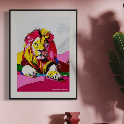 LGBTQ Art Print, lions pride art, Queer art, Pride gift and decor, animal print