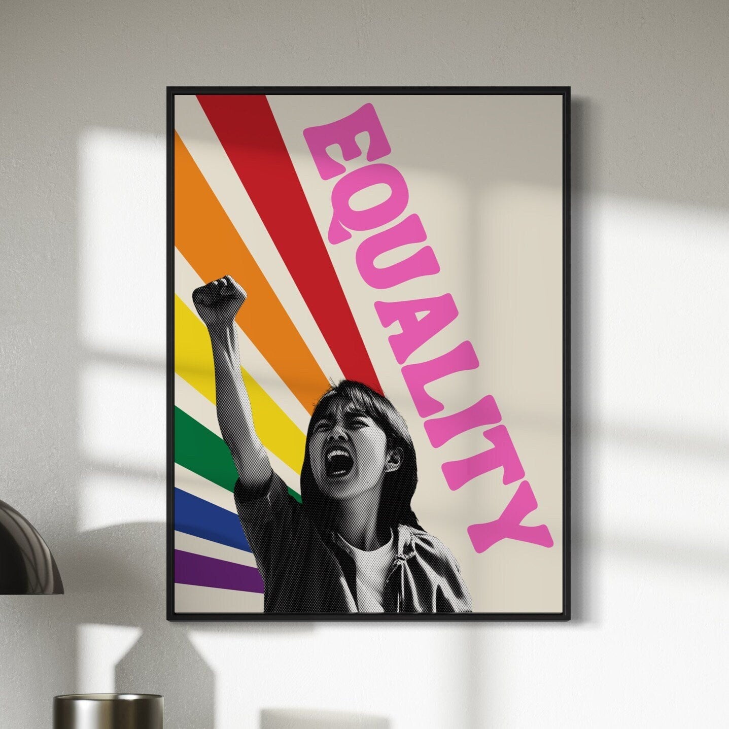 LGBTQ+ Equality Art Print, Pride Poster, Queer Empowerment Wall Art, Activism Decor, Rainbow Collective Art