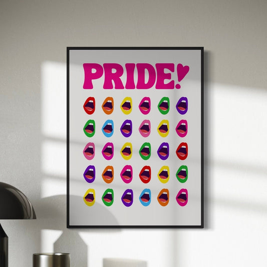 Pride Poster LGBTQ+ Art, Colourful Pride Print, Queer Wall Decor, LGBTQ+ Pride Art