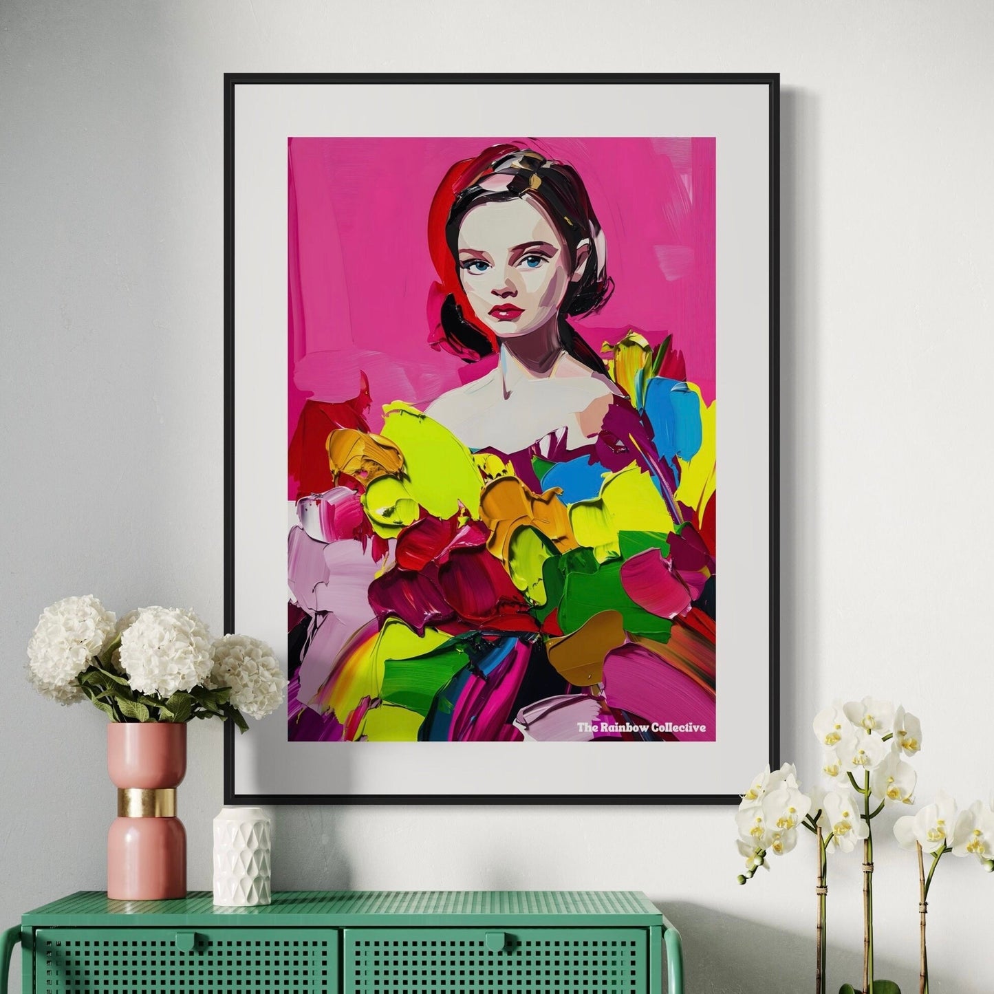 Queer Art Print, Prismatic Princess Pride Poster, Home decor and gifts for lesbian, gay, trans & queer community