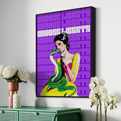 Lilith’s Serpentine Rebellion | LGBTQ+ Queer Art Print, Choose Liberty Wall Decor, Feminist Art Print