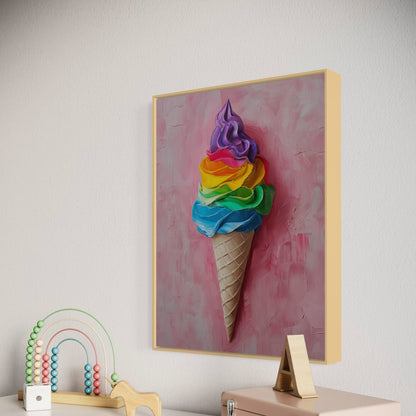 Pride Ice Cream Art Print, Rainbow LGBTQ Art, Queer Home Decor, Colourful Ice Cream Poster, LGBTQ Wall Art, Pride Gift Idea
