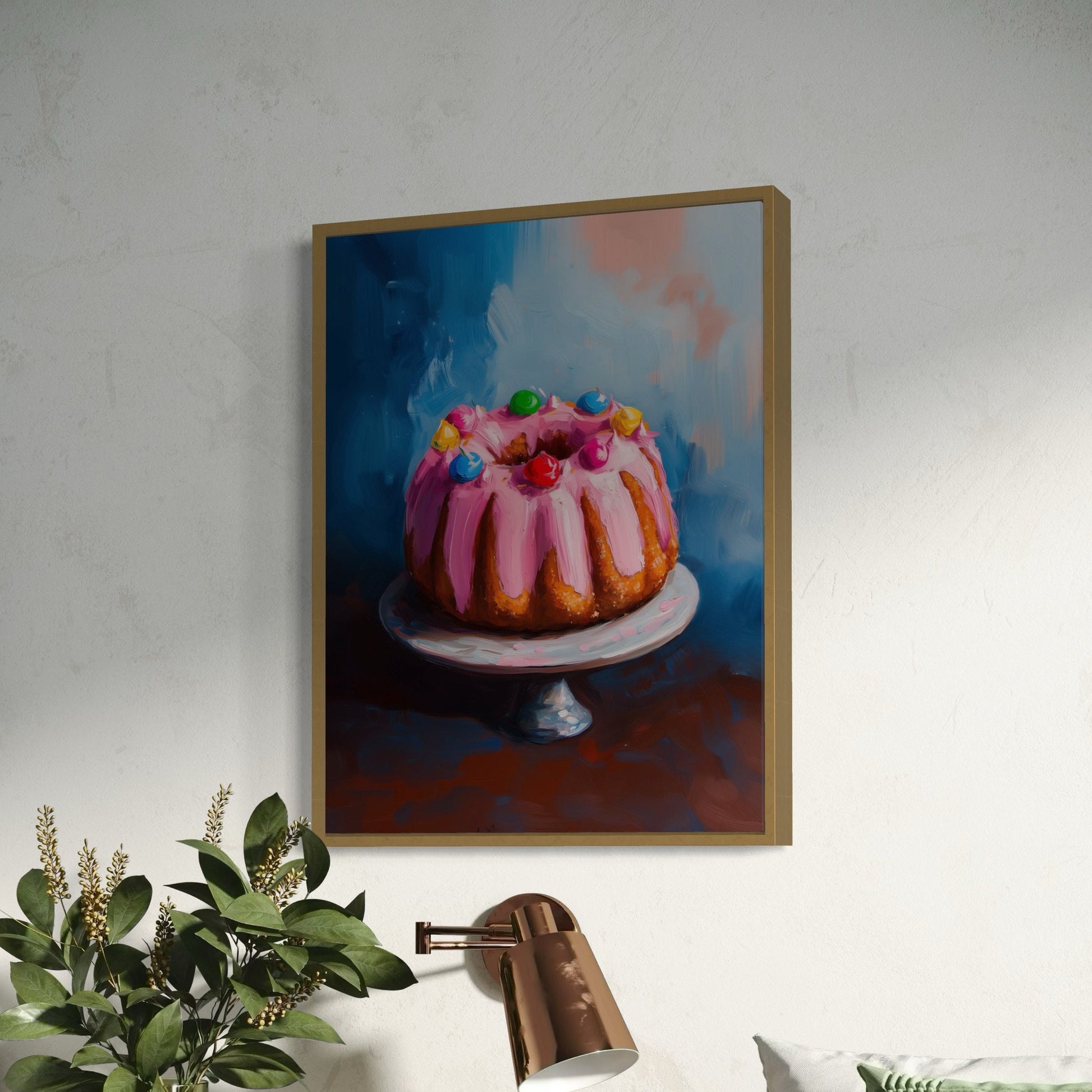 Pride Bundt Cake Art Print, Rainbow LGBTQ Art, Queer Home Decor, Colourful Bundt Cake Poster, LGBTQ Wall Art, Pride Gift Idea