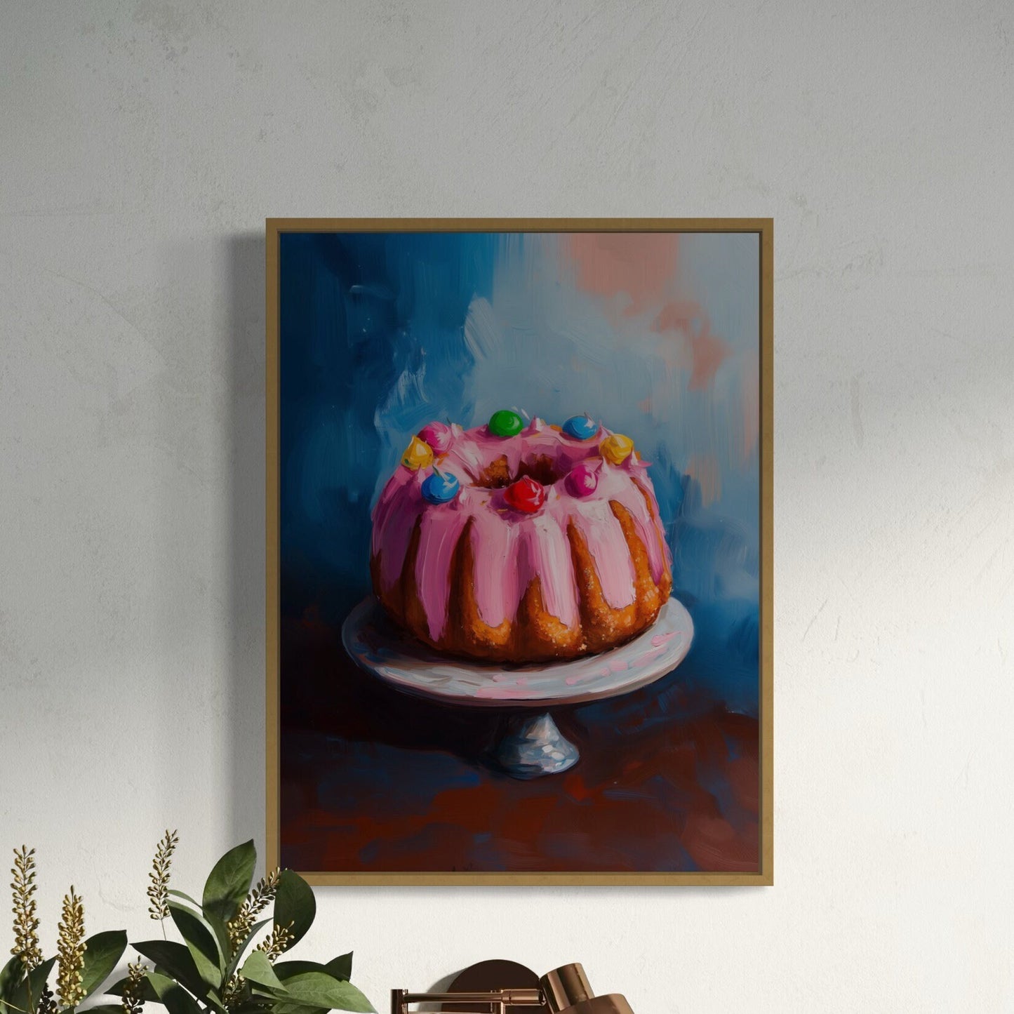 Pride Bundt Cake Art Print, Rainbow LGBTQ Art, Queer Home Decor, Colourful Bundt Cake Poster, LGBTQ Wall Art, Pride Gift Idea