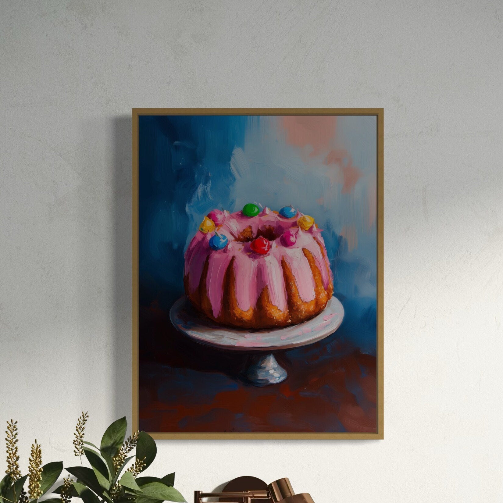 Pride Bundt Cake Art Print, Rainbow LGBTQ Art, Queer Home Decor, Colourful Bundt Cake Poster, LGBTQ Wall Art, Pride Gift Idea