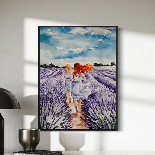 Sapphic Lavender Menace Art Print | Romantic LGBTQ+ Wall Art | 200gsm Matte Paper, Unframed, Inspired by Sapphic Love & Pride