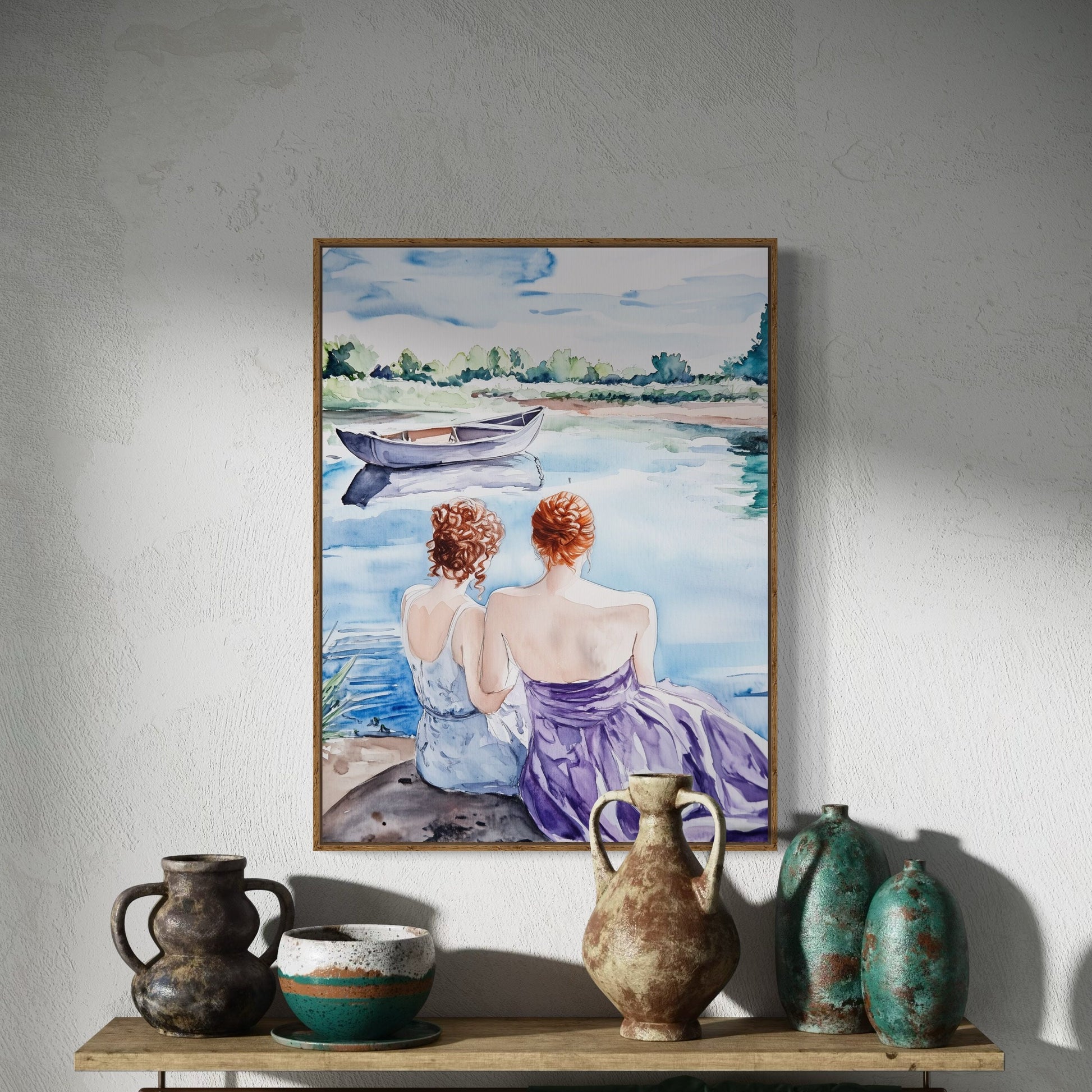 Serenity in Lavender - Sapphic Love Art Print Inspired by Lavender Menace | Queer Art | Premium 200gsm Matte Paper | Unframed | LGBTQ+ Art