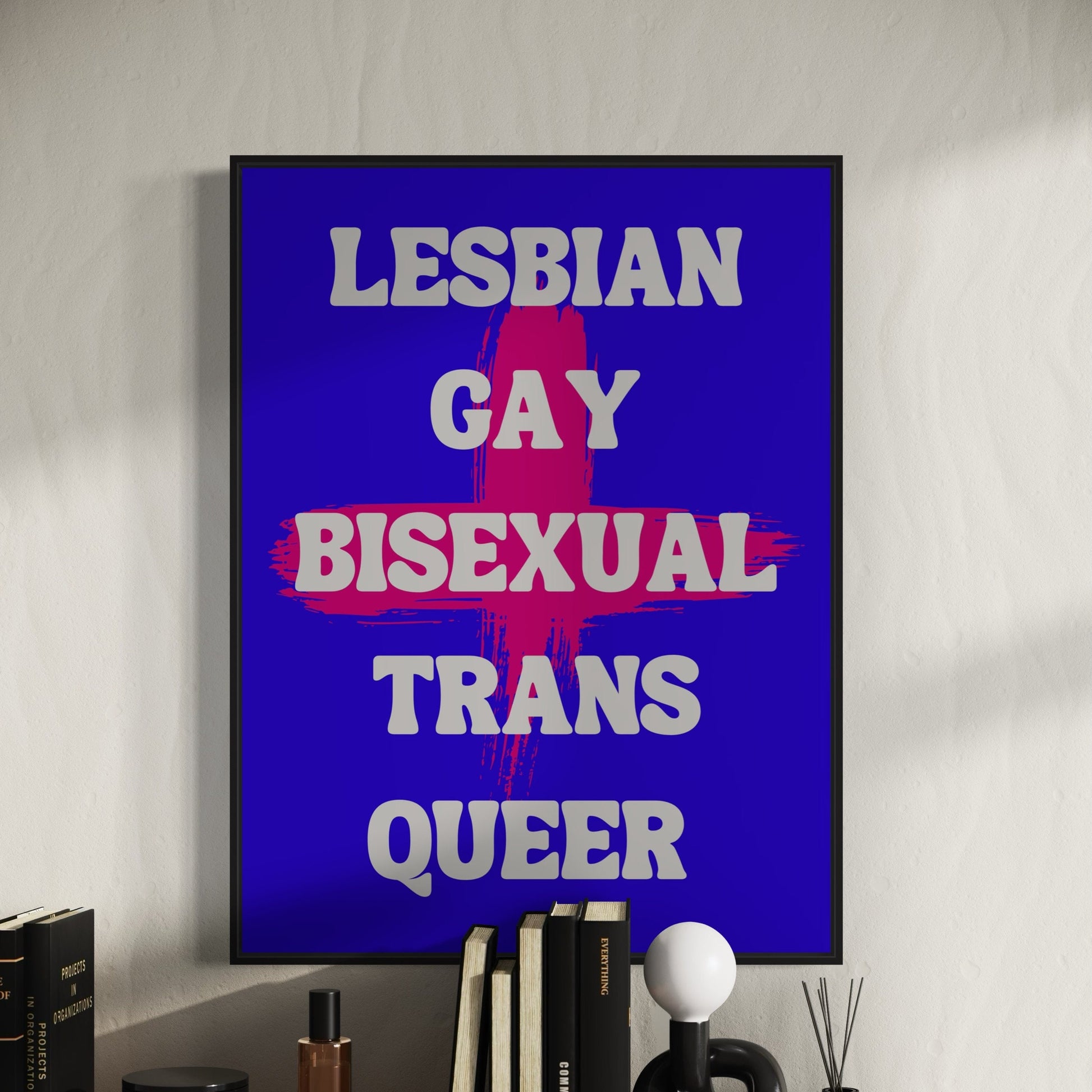 LGBTQ+ Alphabet Power Art Print - Queer, Bisexual, Gay, Trans Pride Poster