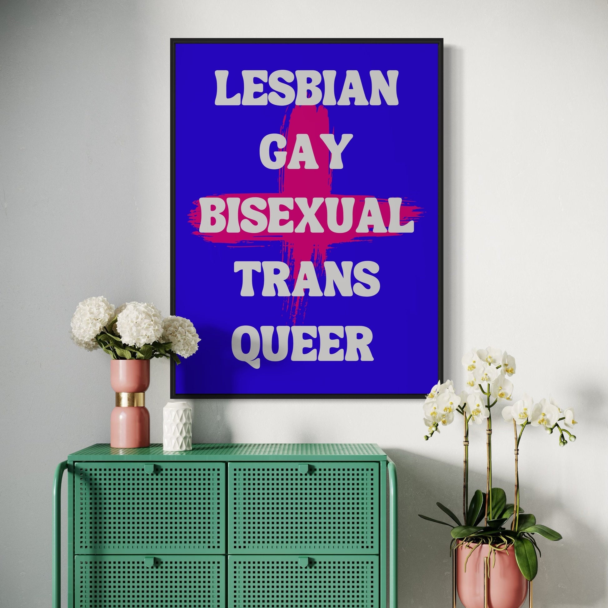 LGBTQ+ Alphabet Power Art Print - Queer, Bisexual, Gay, Trans Pride Poster