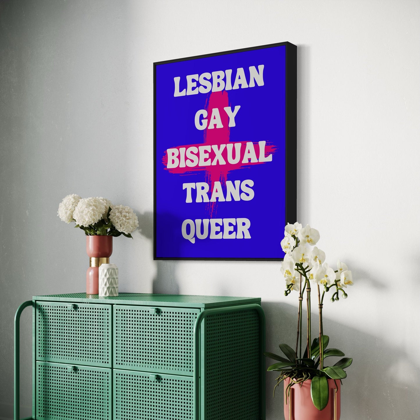 LGBTQ+ Alphabet Power Art Print - Queer, Bisexual, Gay, Trans Pride Poster