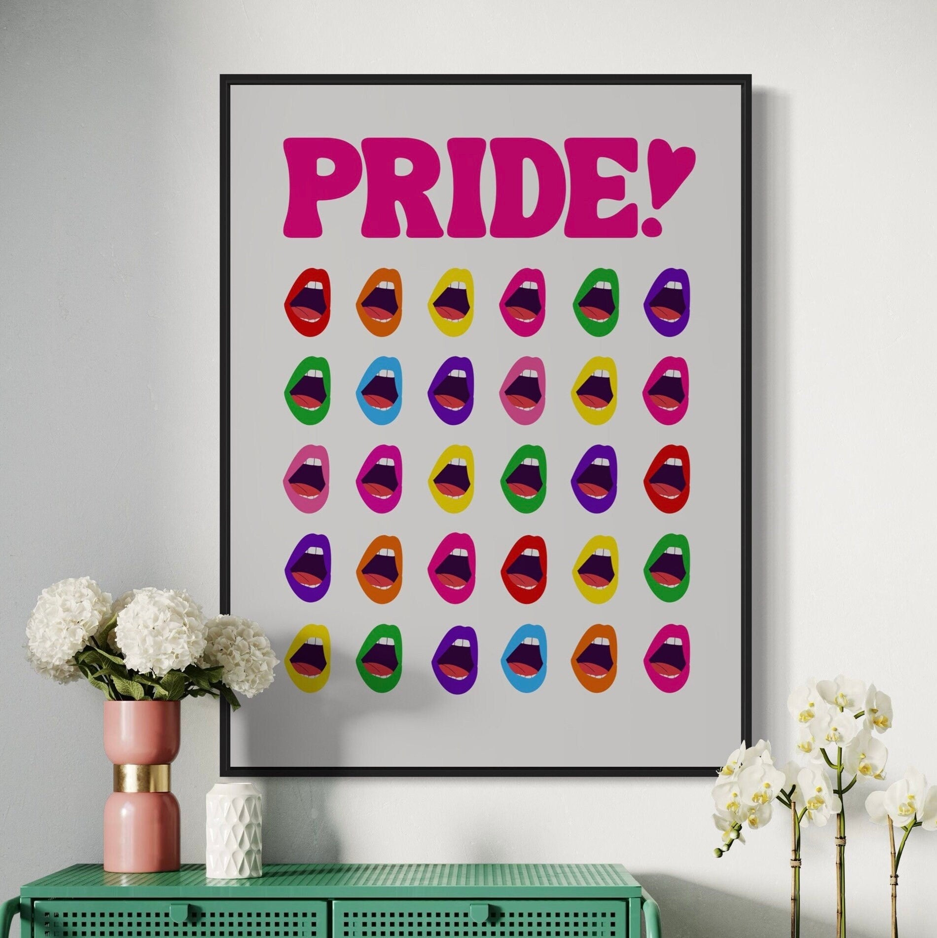 Pride Poster LGBTQ+ Art, Colourful Pride Print, Queer Wall Decor, LGBTQ+ Pride Art