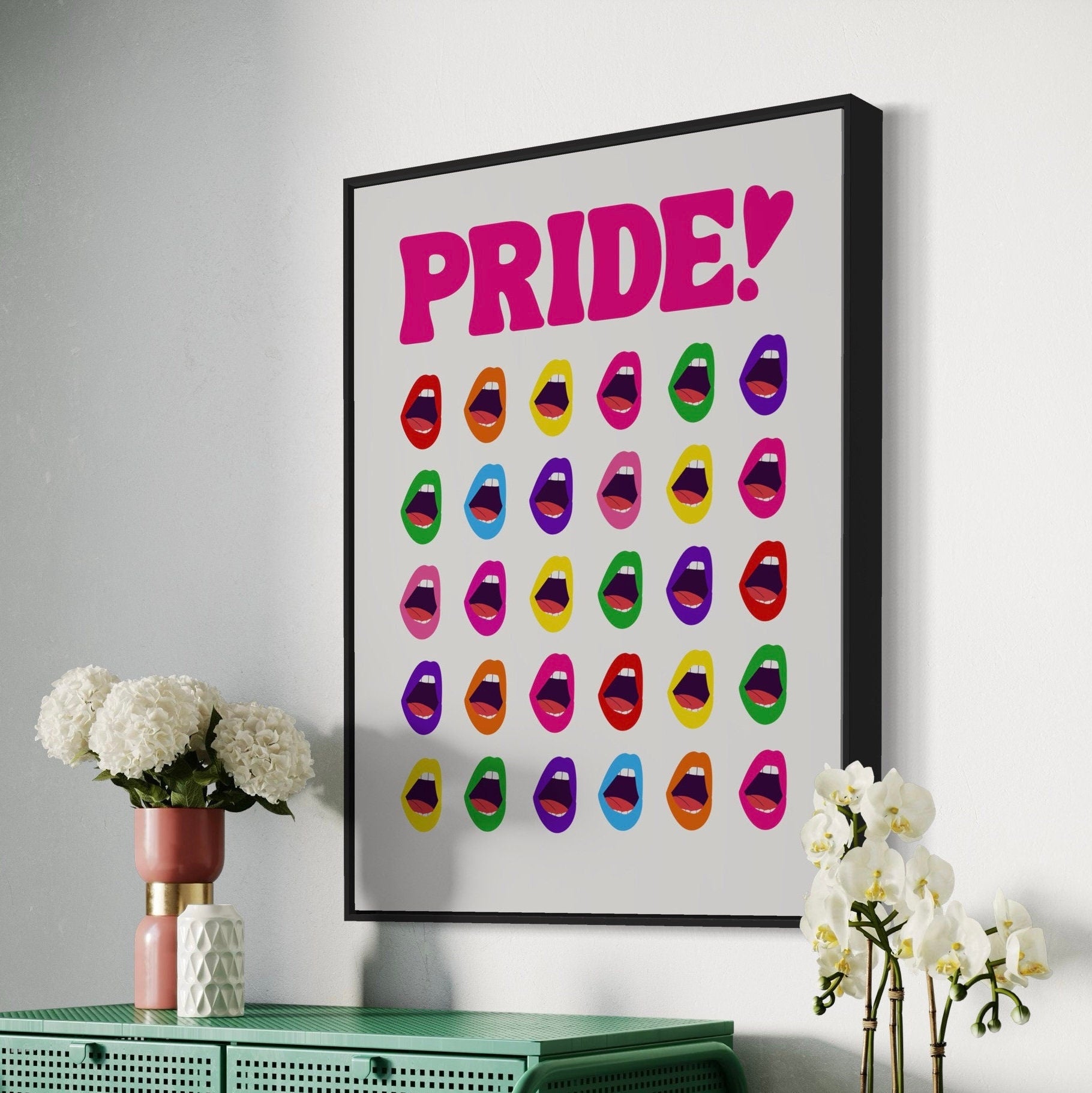 Pride Poster LGBTQ+ Art, Colourful Pride Print, Queer Wall Decor, LGBTQ+ Pride Art