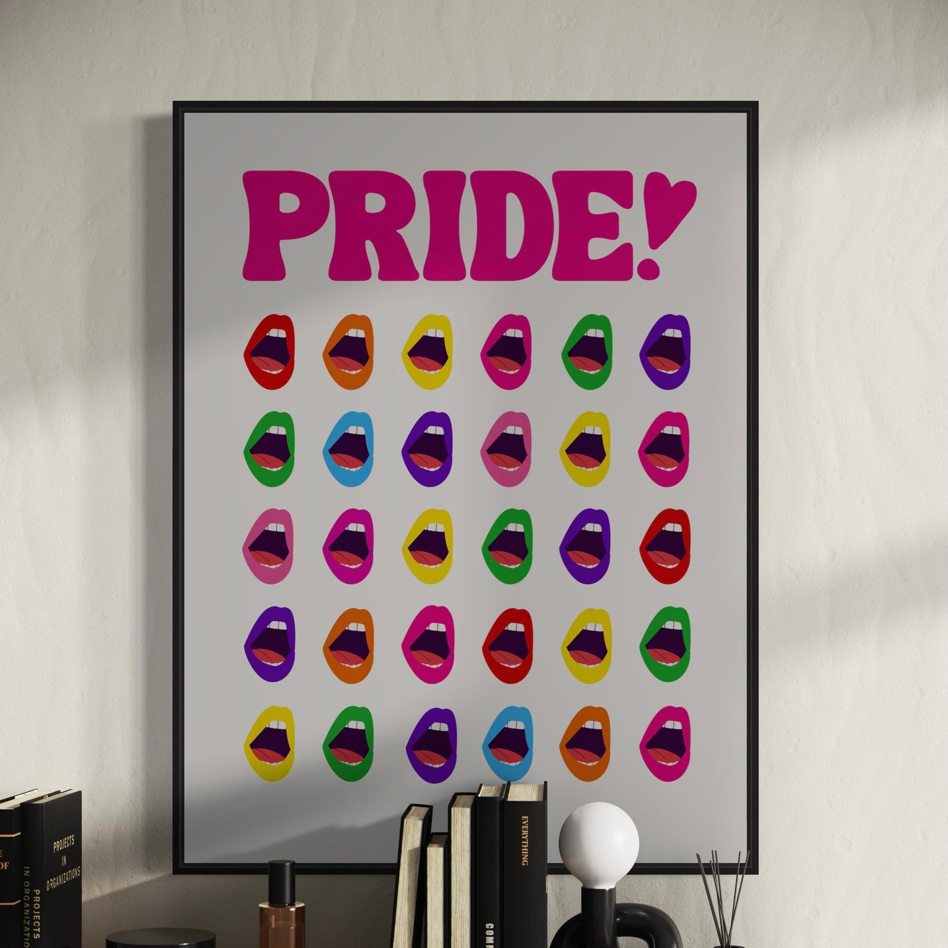 Pride Poster LGBTQ+ Art, Colourful Pride Print, Queer Wall Decor, LGBTQ+ Pride Art