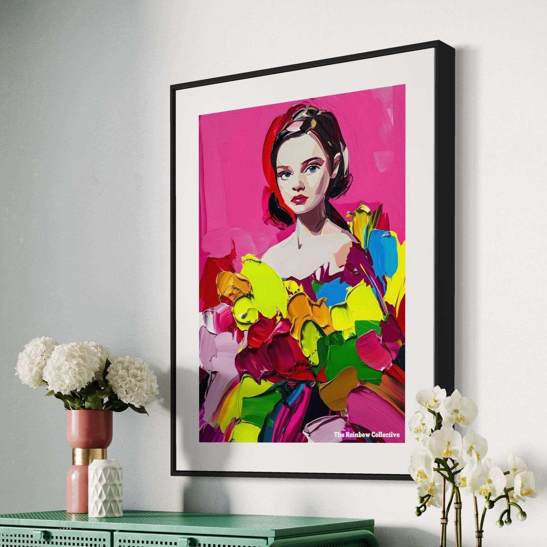 Queer Art Print, Prismatic Princess Pride Poster, Home decor and gifts for lesbian, gay, trans & queer community