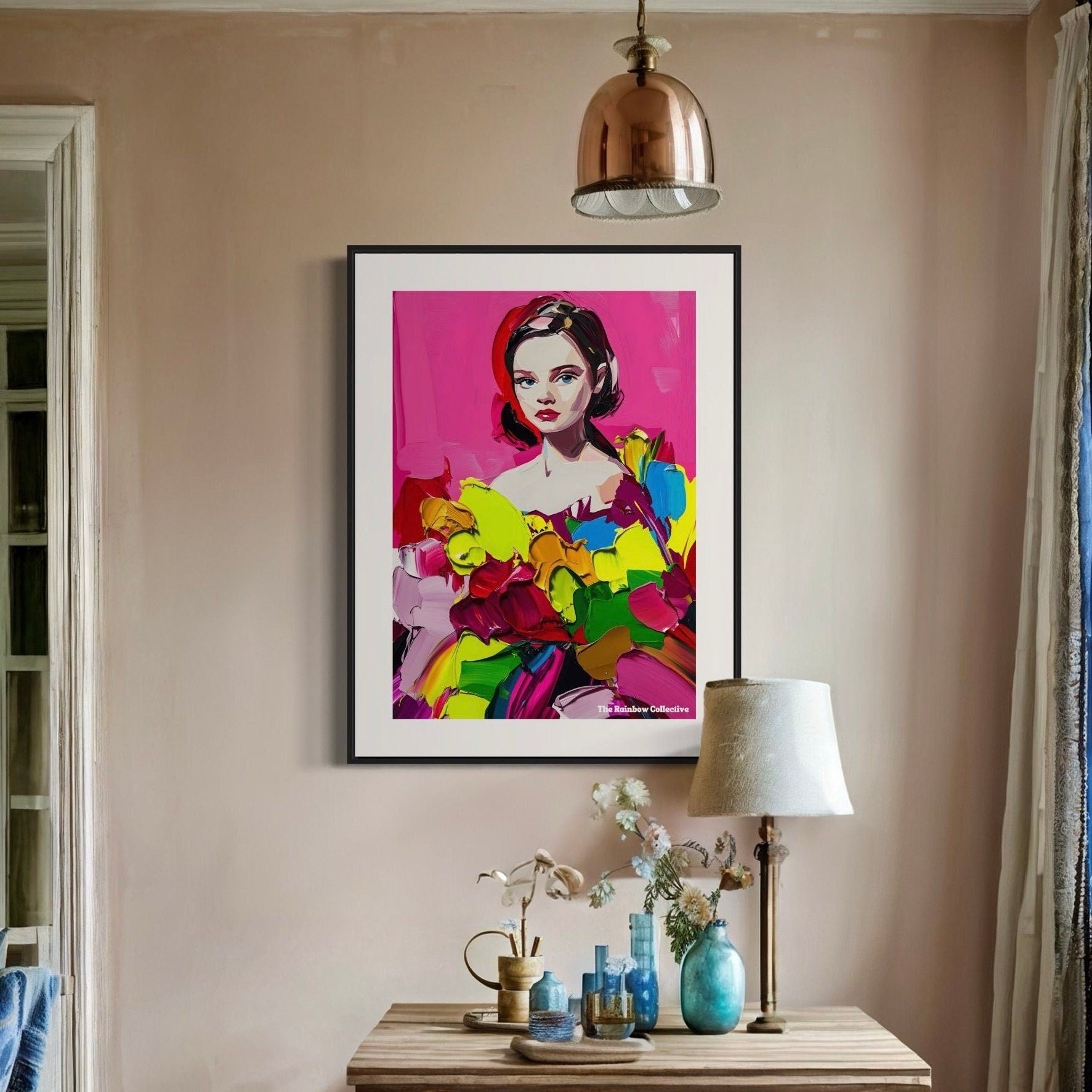 Queer Art Print, Prismatic Princess Pride Poster, Home decor and gifts for lesbian, gay, trans & queer community