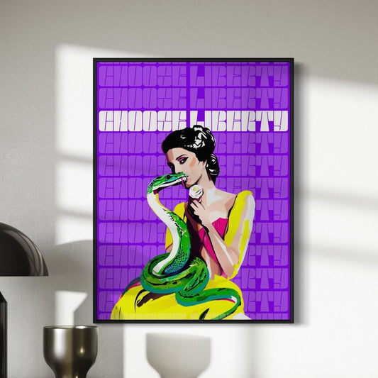Lilith’s Serpentine Rebellion | LGBTQ+ Queer Art Print, Choose Liberty Wall Decor, Feminist Art Print