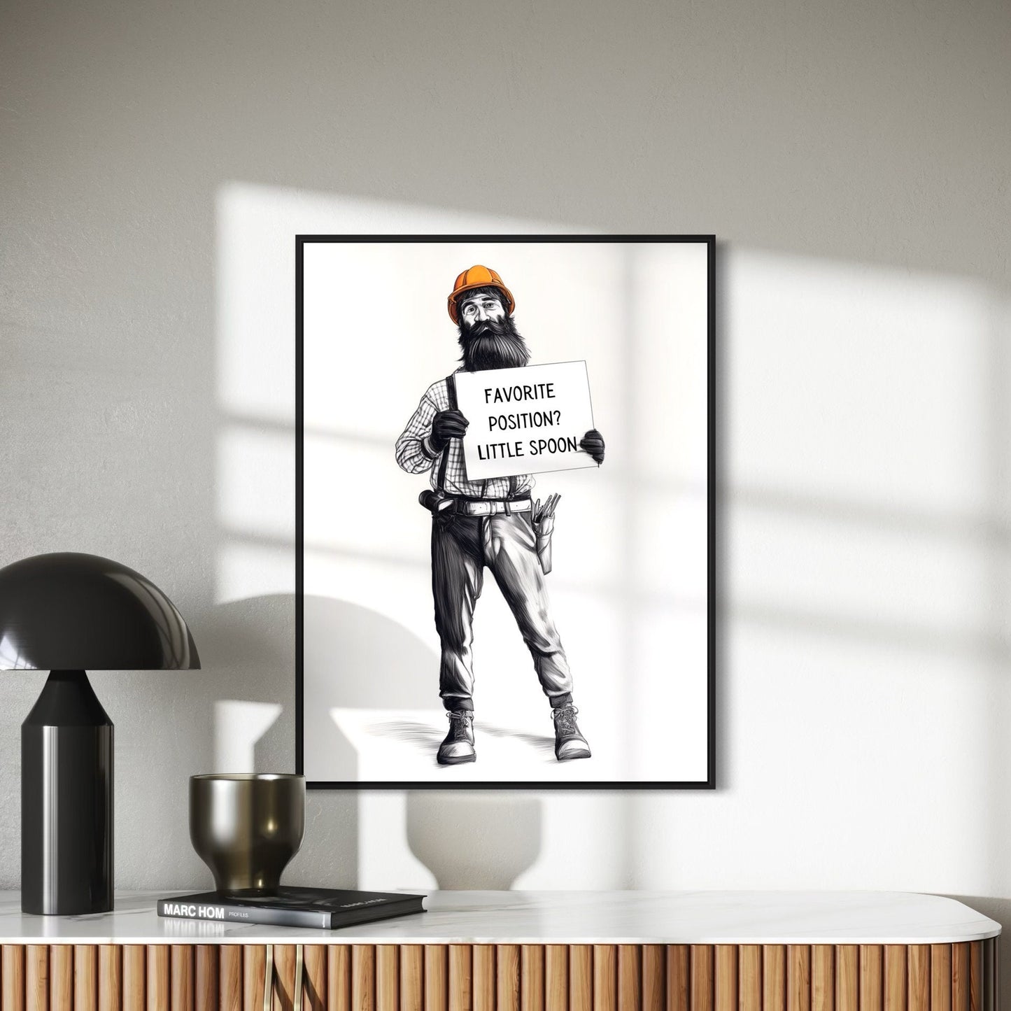 Tough Enough to Be Little | Gay Lumberjack Print | Queer Pride Art Print | Premium 200gsm Matte Paper, Unframed