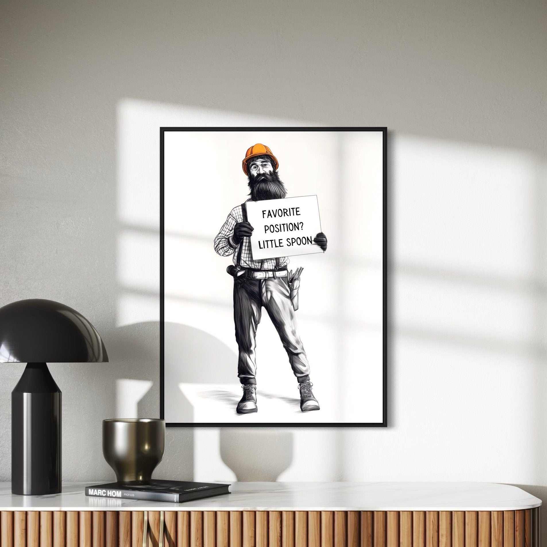 Tough Enough to Be Little | Gay Lumberjack Print | Queer Pride Art Print | Premium 200gsm Matte Paper, Unframed