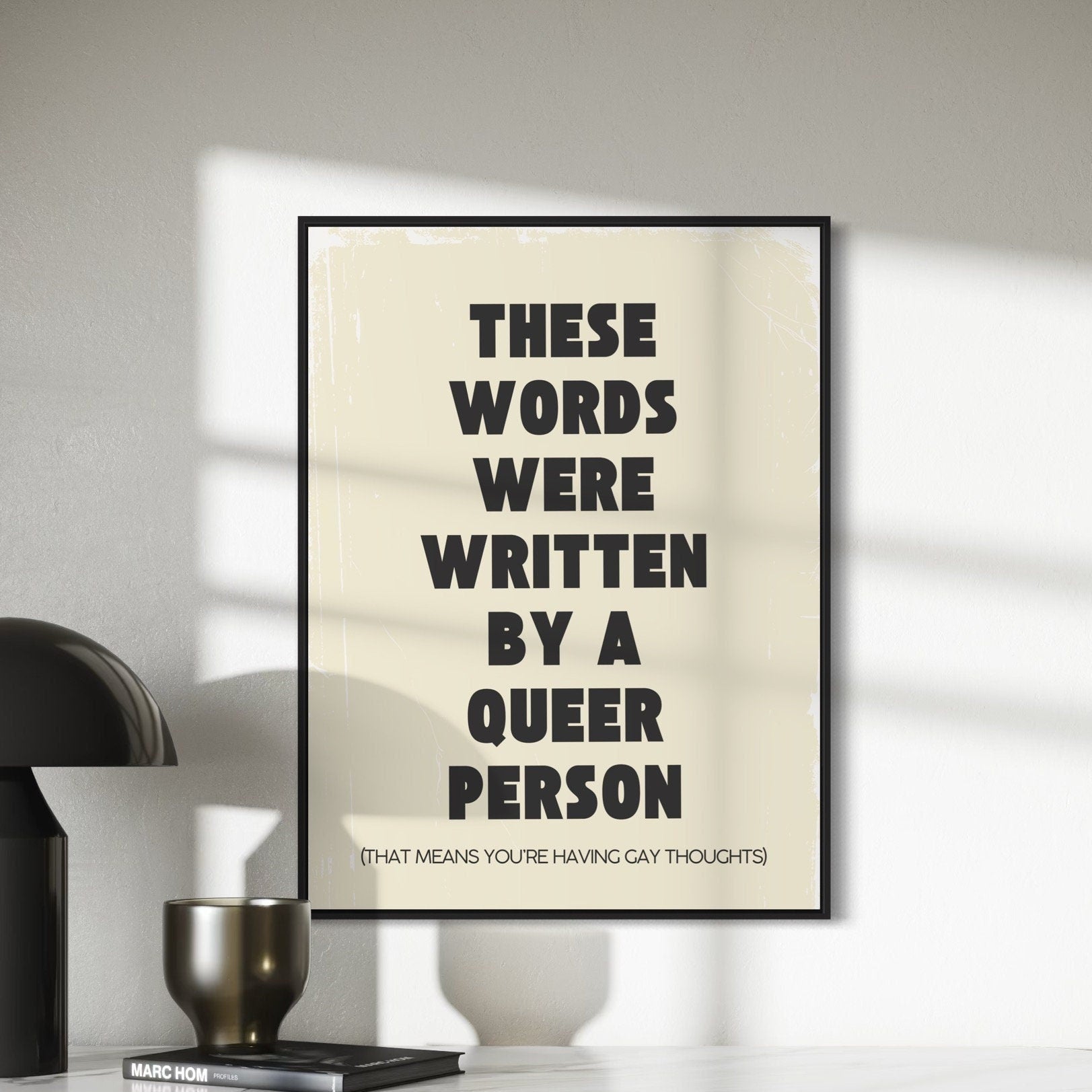Welcome to a Queer World | Bold Queer Artist Print | LGBTQ+ Visibility | Thought-Provoking Home Decor | 200gsm Matte Paper | Unframed