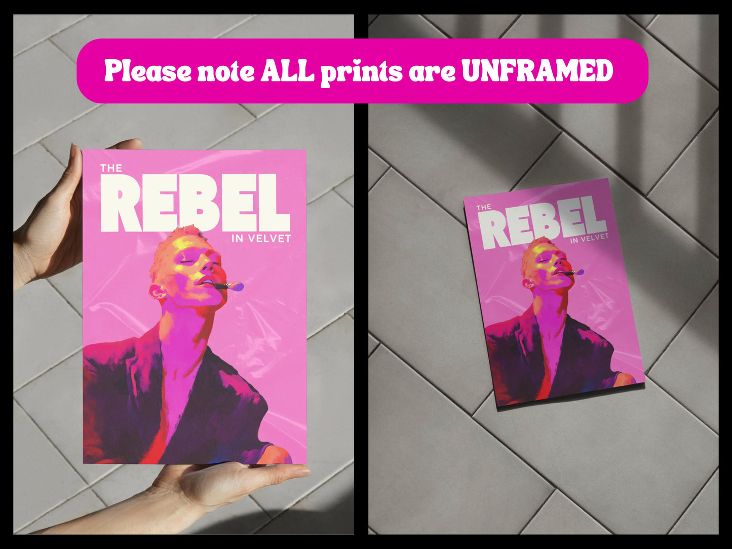 Velvet Rebel - Bold Queer Defiance in Colourful Expression | Premium Unframed Print | 200gsm Matte Paper | Celebrate Fierce Queer Spirit