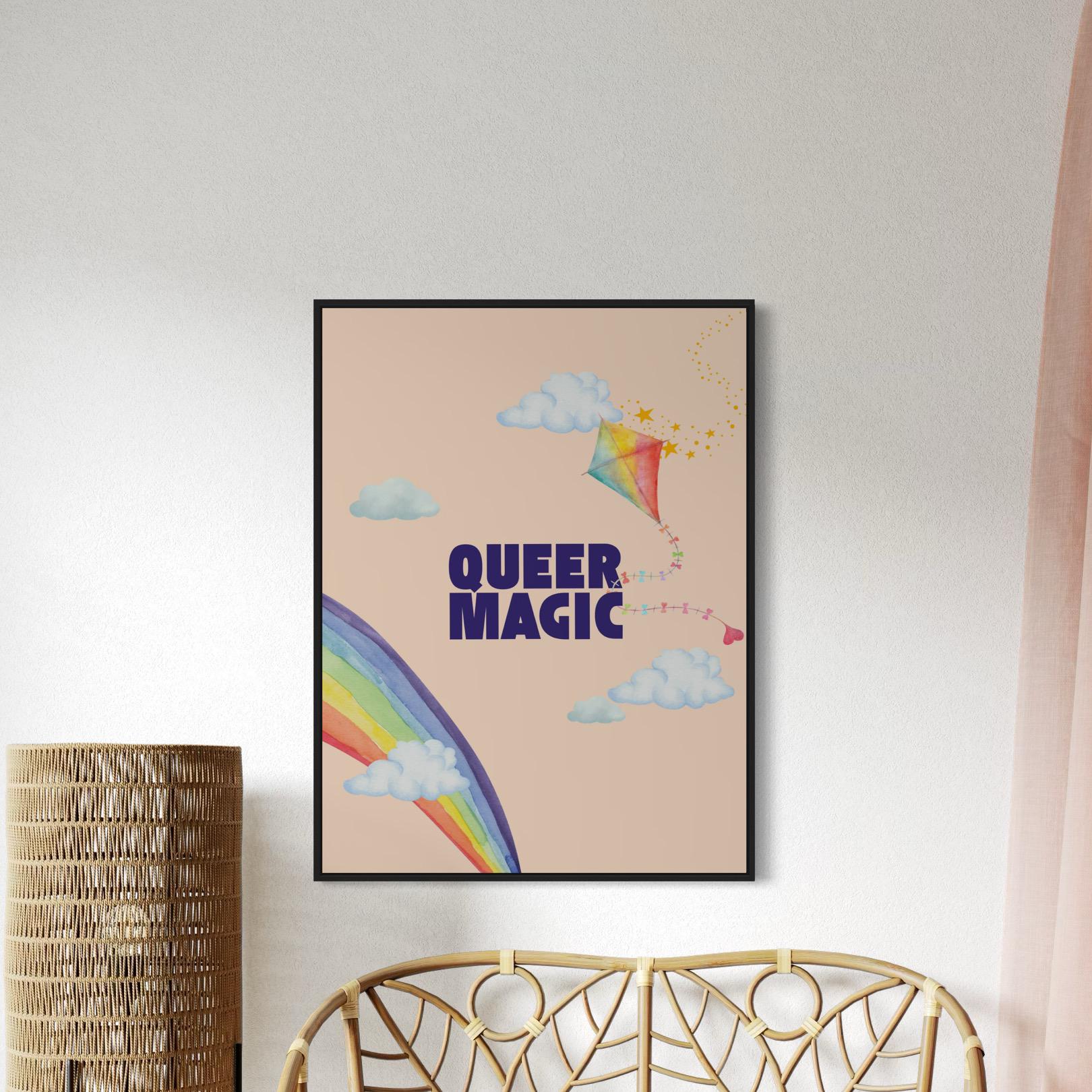 Kite of Dreams - Queer Magic Print | LGBTQ Uplifting Wall Art | Colourful Pride Artwork | Printed on Premium 200gsm Matte Paper (Unframed)