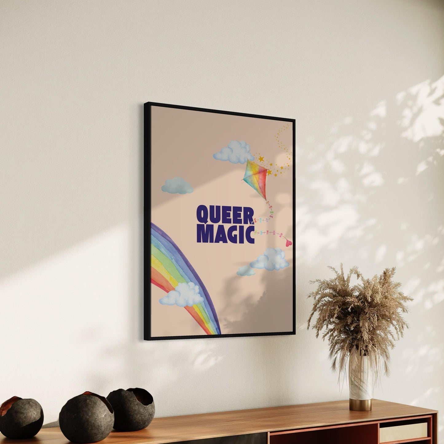 Kite of Dreams - Queer Magic Print | LGBTQ Uplifting Wall Art | Colourful Pride Artwork | Printed on Premium 200gsm Matte Paper (Unframed)