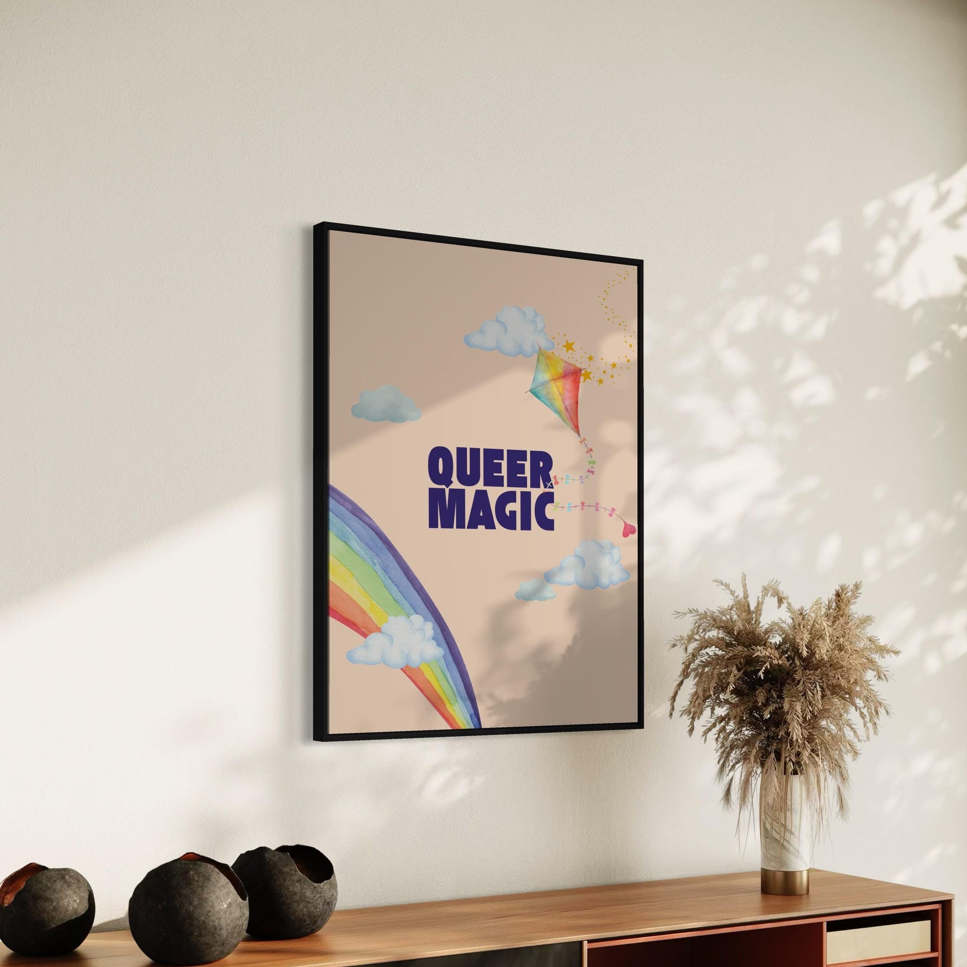 Kite of Dreams - Queer Magic Print | LGBTQ Uplifting Wall Art | Colourful Pride Artwork | Printed on Premium 200gsm Matte Paper (Unframed)