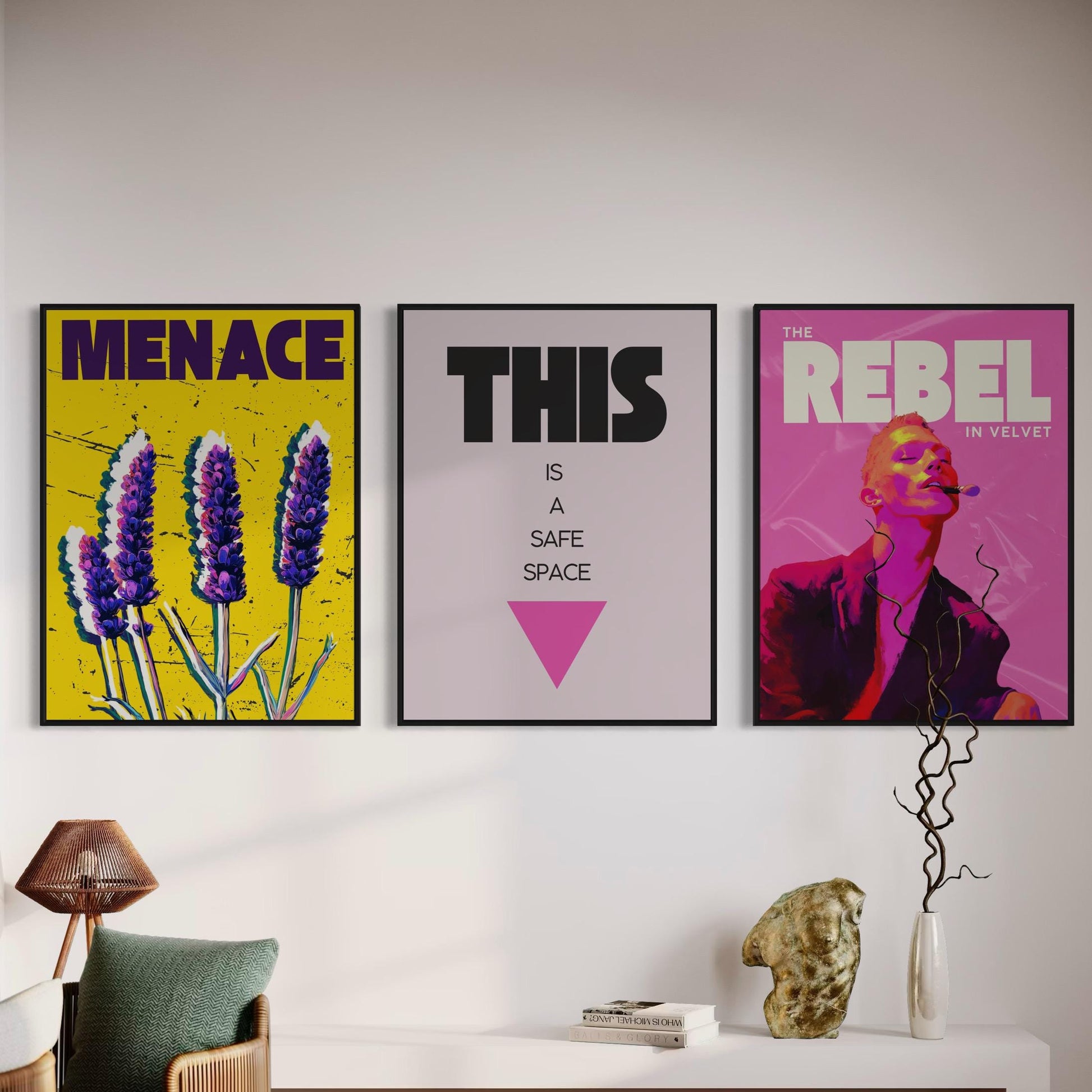 Bold Lavender Menace Art Print - LGBTQ+ Feminist History, Vibrant Poster Celebrating Power & Rebellion | Premium Matte Paper, Unframed