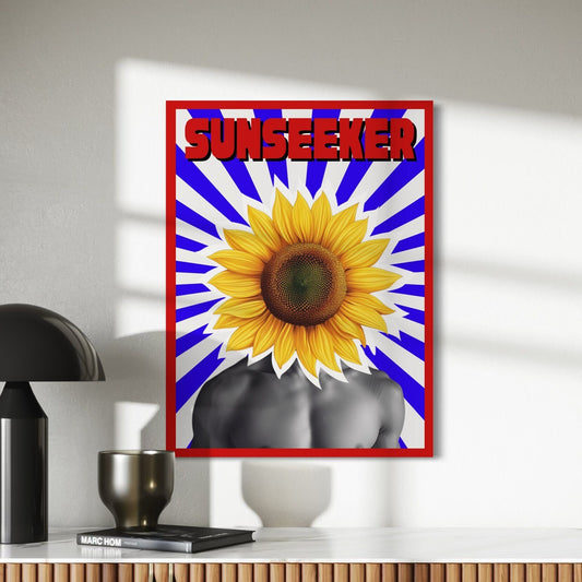 Sunseeker Art Print – Bright and Uplifting Sunflower Poster for Positive Vibes | Bold, Fun, and Cheerful Wall Art | Unframed | 200gsm Paper