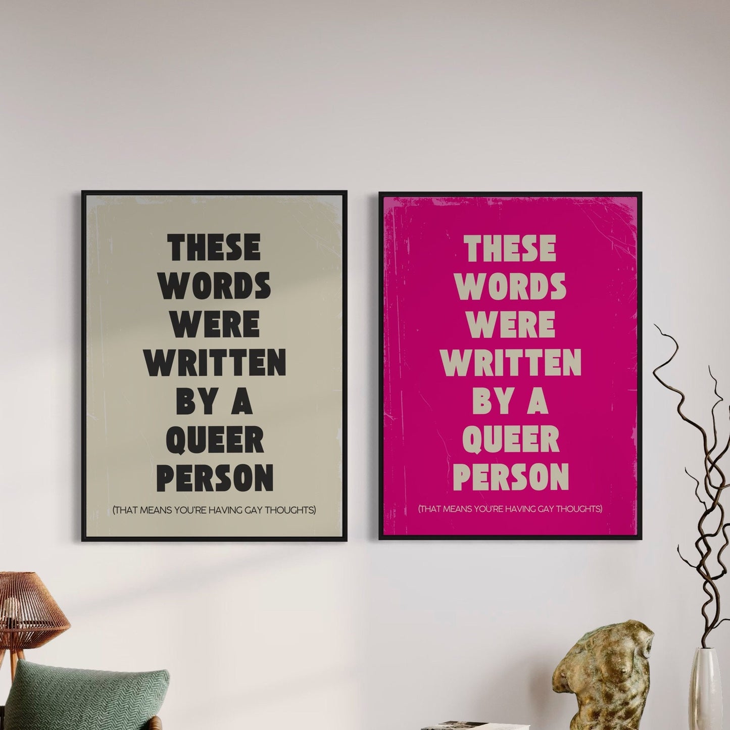 Welcome to a Queer World (Pink) | Bold Queer Artist Print | LGBTQ+ Visibility | Thought-Provoking Home Decor | 200gsm Matte Paper | Unframed