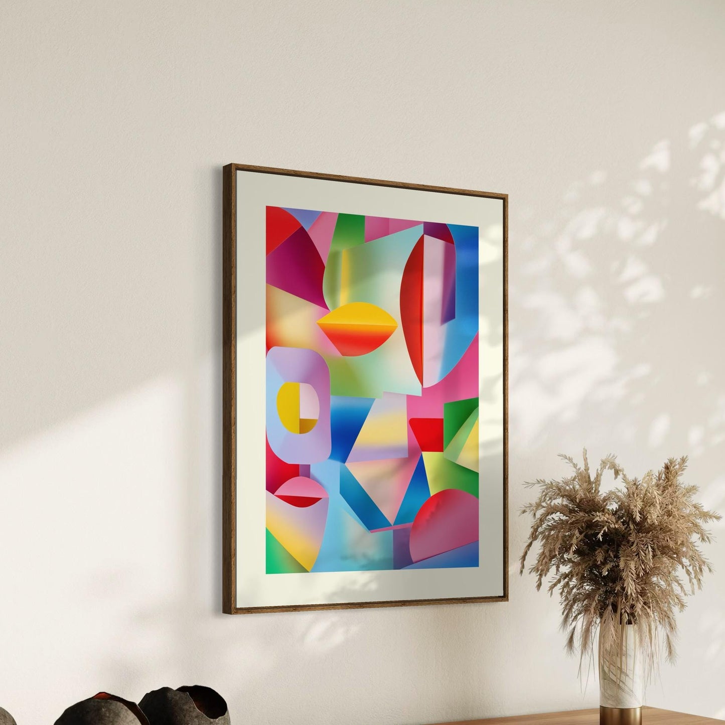 Queer Geometry Art Print | Bold Abstract Rainbow Shapes | Premium Matte Paper | Modern Unframed Wall Art | LGBTQ+ Pride Home Decor