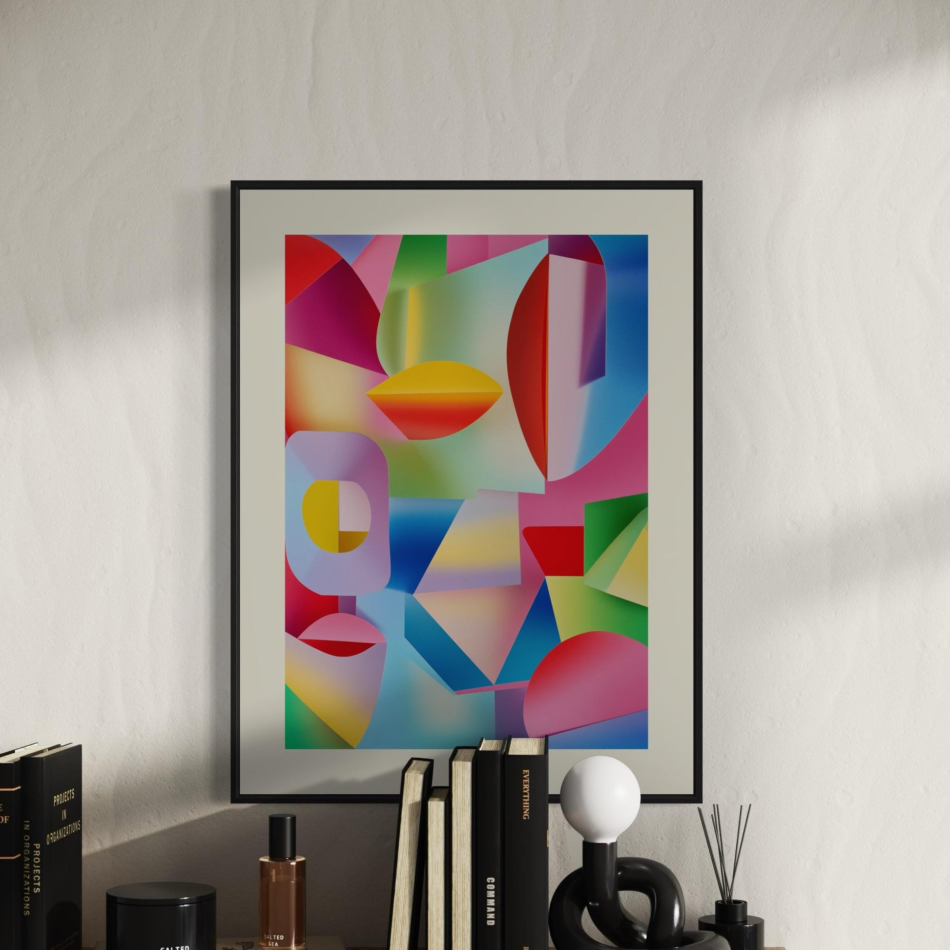 Queer Geometry Art Print | Bold Abstract Rainbow Shapes | Premium Matte Paper | Modern Unframed Wall Art | LGBTQ+ Pride Home Decor