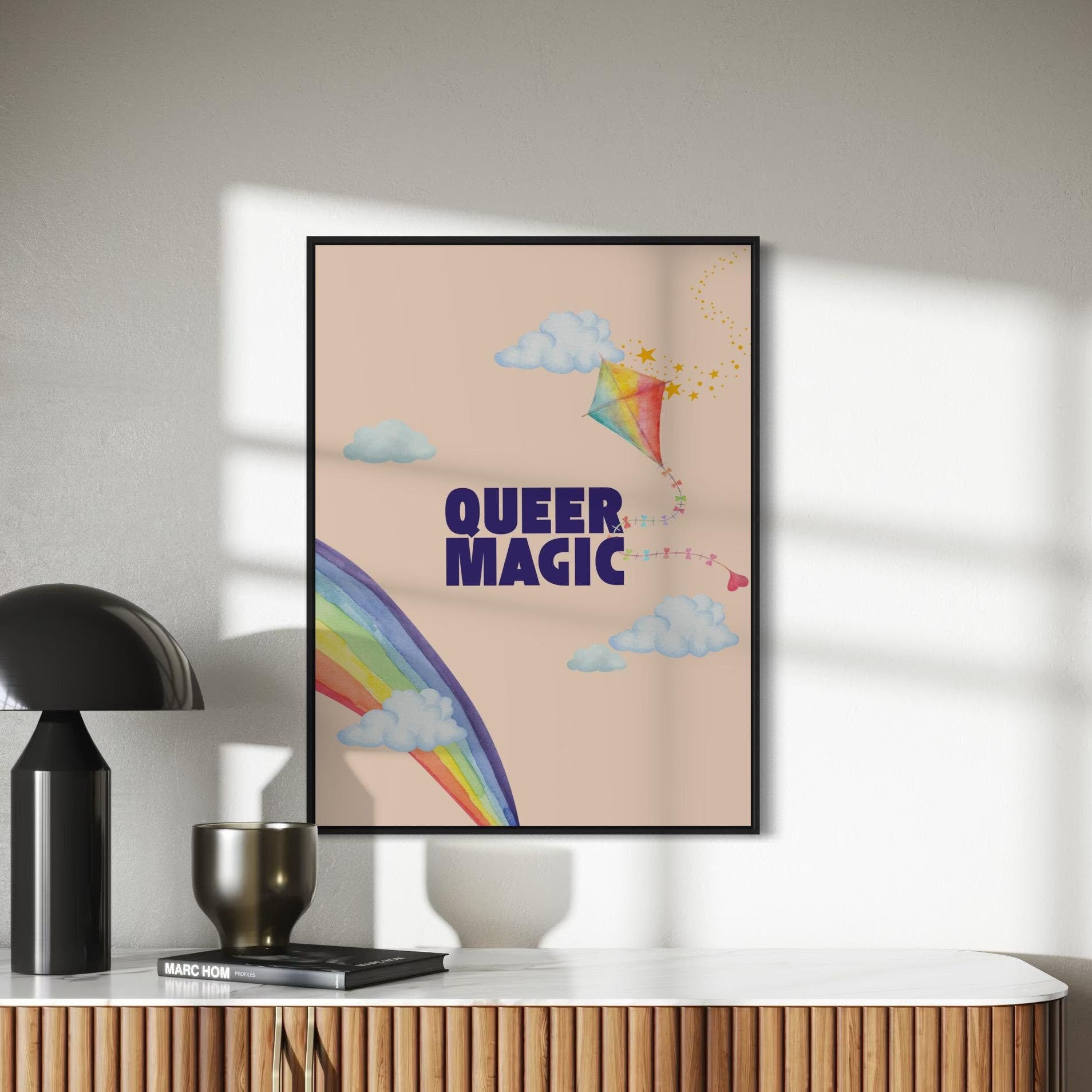 Kite of Dreams - Queer Magic Print | LGBTQ Uplifting Wall Art | Colourful Pride Artwork | Printed on Premium 200gsm Matte Paper (Unframed)