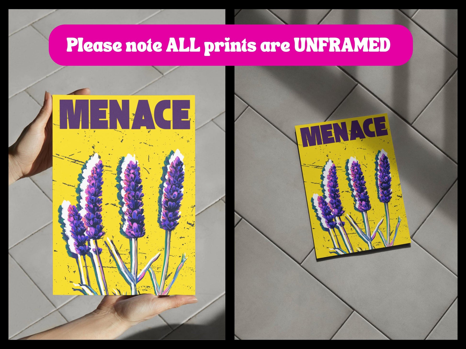 Bold Lavender Menace Art Print - LGBTQ+ Feminist History, Vibrant Poster Celebrating Power & Rebellion | Premium Matte Paper, Unframed