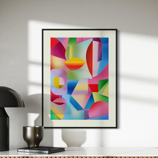 Queer Geometry Art Print | Bold Abstract Rainbow Shapes | Premium Matte Paper | Modern Unframed Wall Art | LGBTQ+ Pride Home Decor