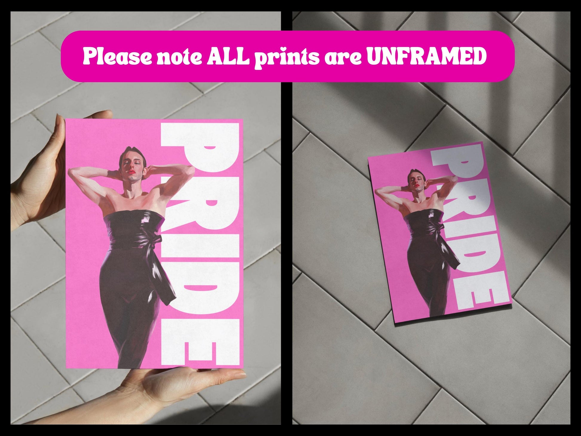 Trans & Non-Binary Pride Art Print - Bold LGBTQ+ Art, Gender-Inclusive Wall Decor, Queer Empowerment, 200gsm Matte, Unframed Print