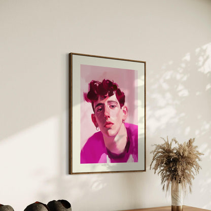 Pink Reflection Trans & Non-Binary Pride Art Print - LGBTQ Inclusive Wall Art, Gender Identity Celebration, 200gsm Matte Unframed Print