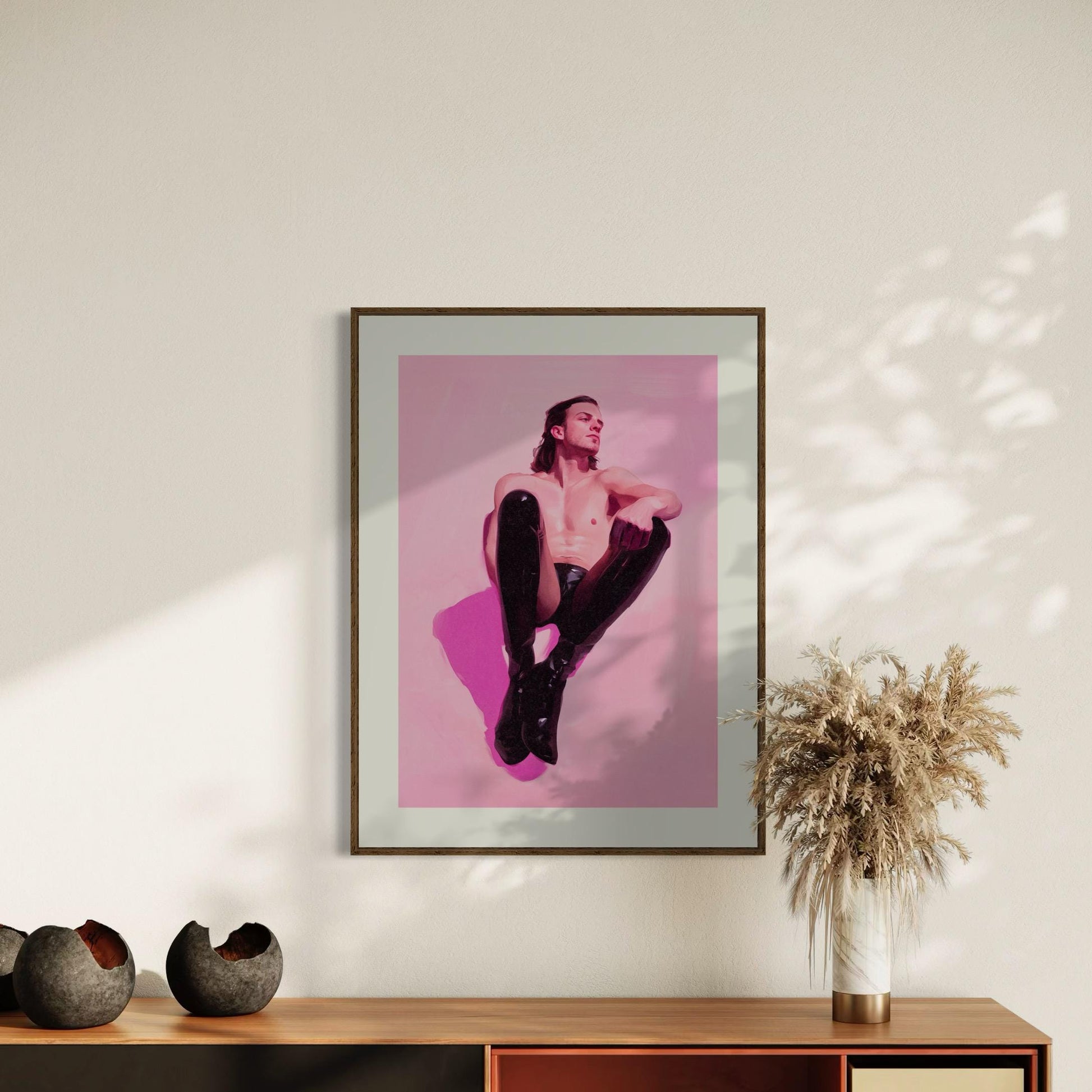 Pink Serenity Art Print - LGBTQ+ Identity and Pride Wall Art, Minimalist Modern Decor, Printed on Premium Matte Paper, Unframed