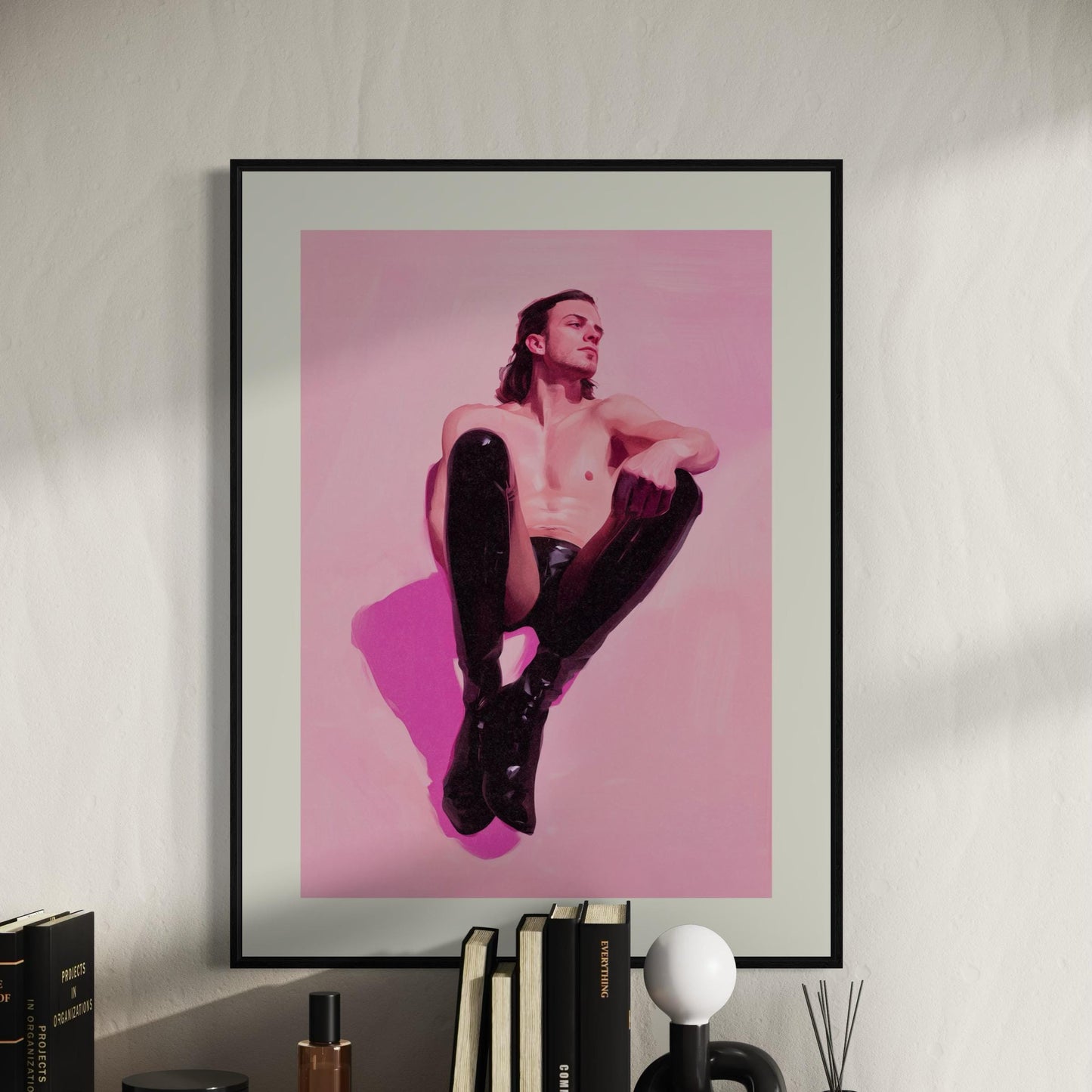 Pink Serenity Art Print - LGBTQ+ Identity and Pride Wall Art, Minimalist Modern Decor, Printed on Premium Matte Paper, Unframed