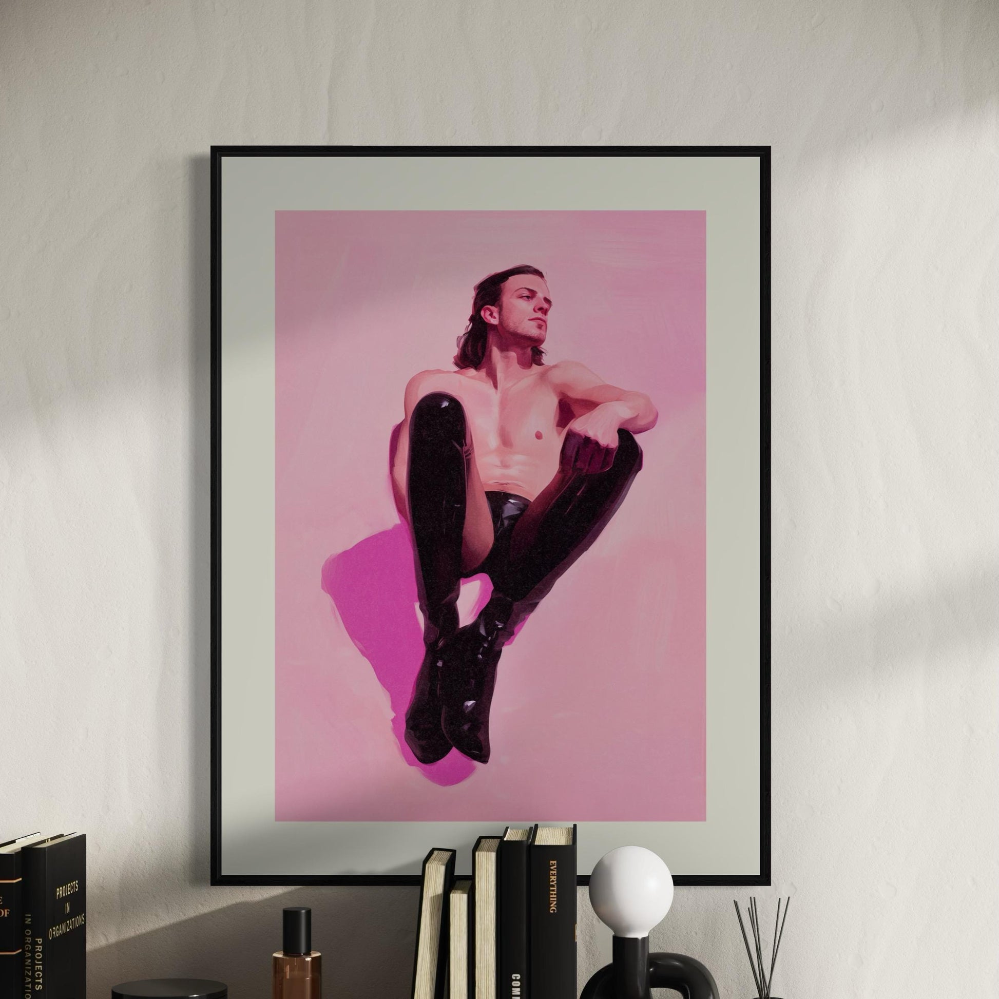 Pink Serenity Art Print - LGBTQ+ Identity and Pride Wall Art, Minimalist Modern Decor, Printed on Premium Matte Paper, Unframed