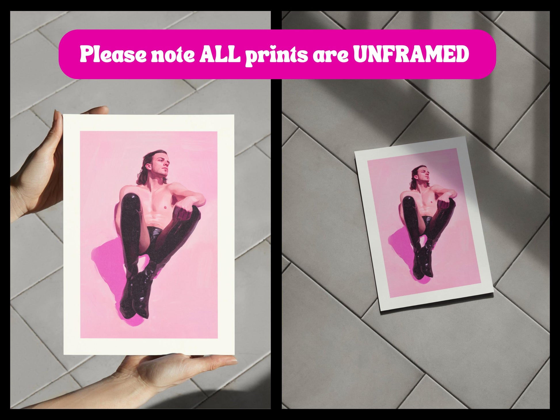 Pink Serenity Art Print - LGBTQ+ Identity and Pride Wall Art, Minimalist Modern Decor, Printed on Premium Matte Paper, Unframed