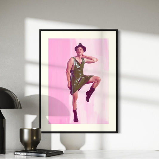 HALLO Queer Art Print | Bold LGBTQ+ Artwork for Modern Spaces | Unframed Premium Matte Paper Decor | Celebrate Queer Identity & Style