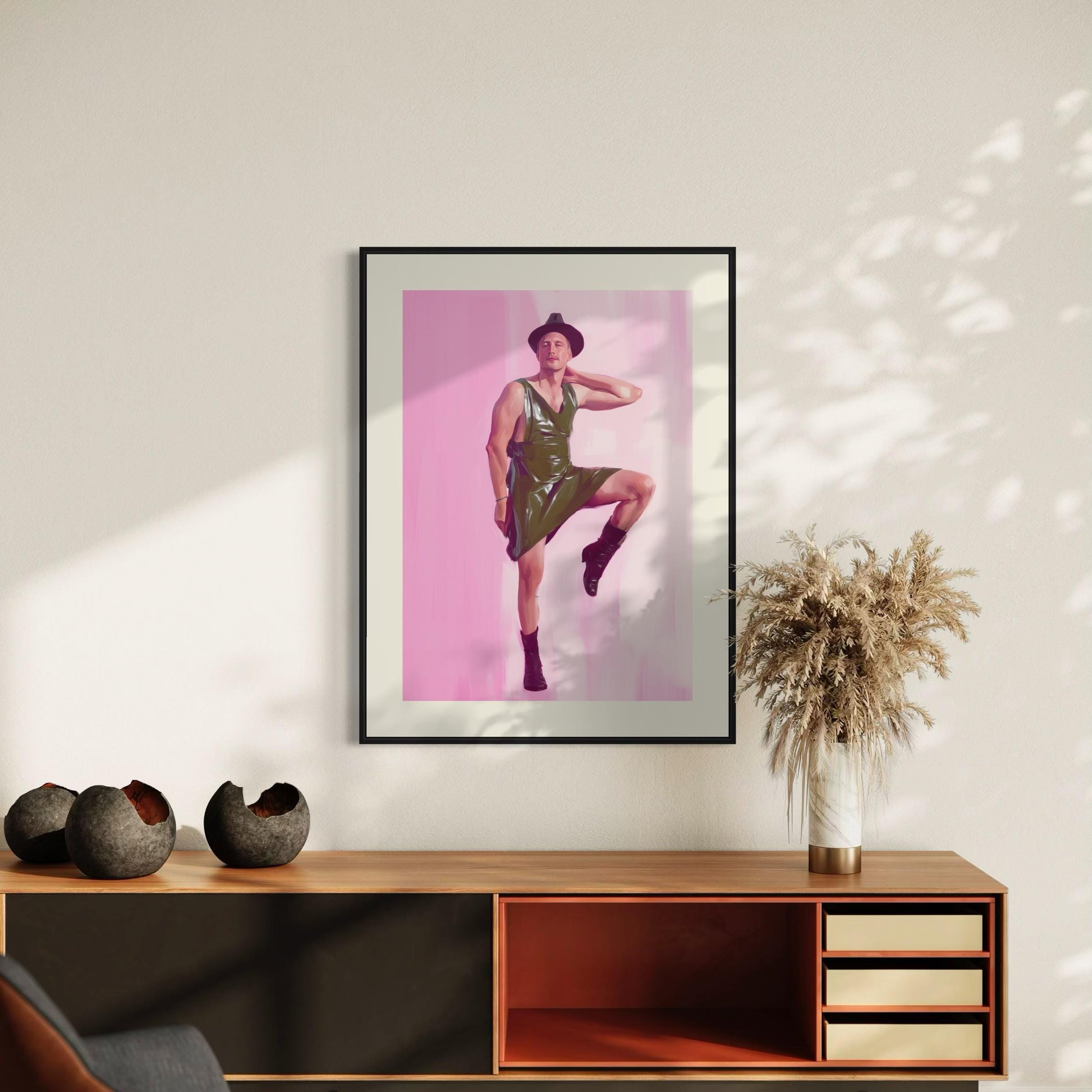 HALLO Queer Art Print | Bold LGBTQ+ Artwork for Modern Spaces | Unframed Premium Matte Paper Decor | Celebrate Queer Identity & Style