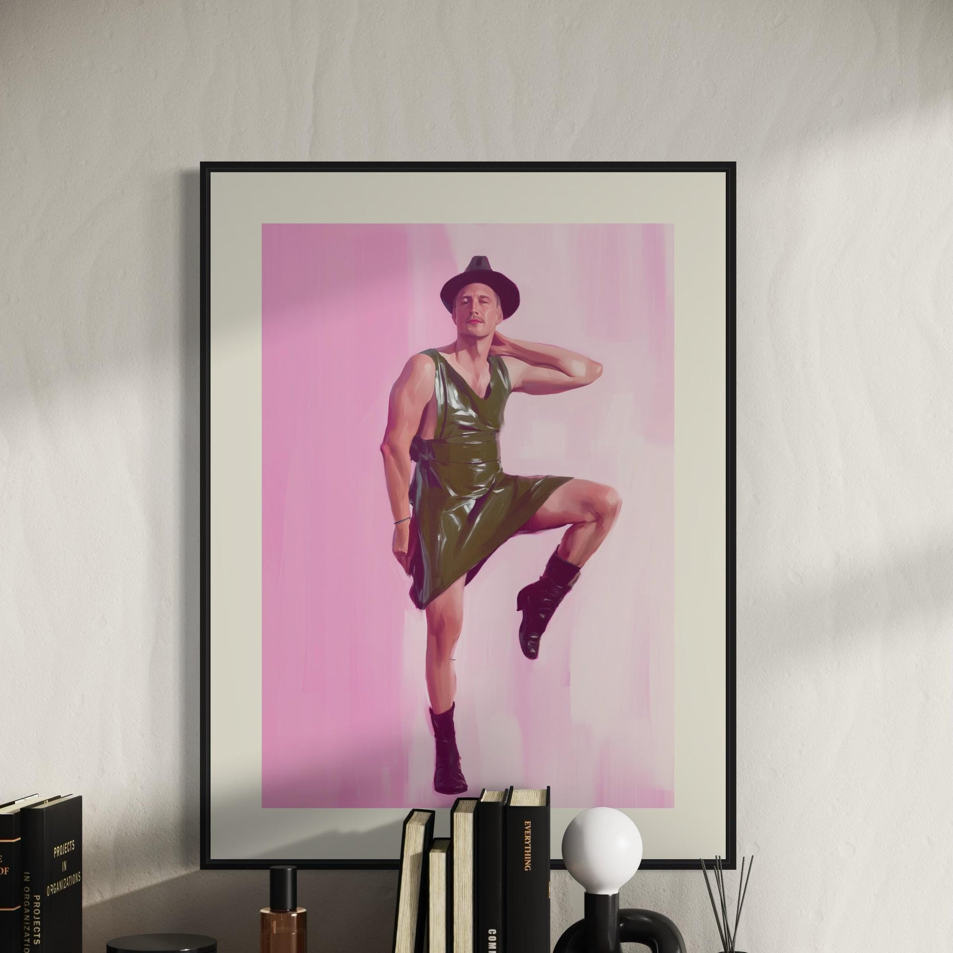 HALLO Queer Art Print | Bold LGBTQ+ Artwork for Modern Spaces | Unframed Premium Matte Paper Decor | Celebrate Queer Identity & Style